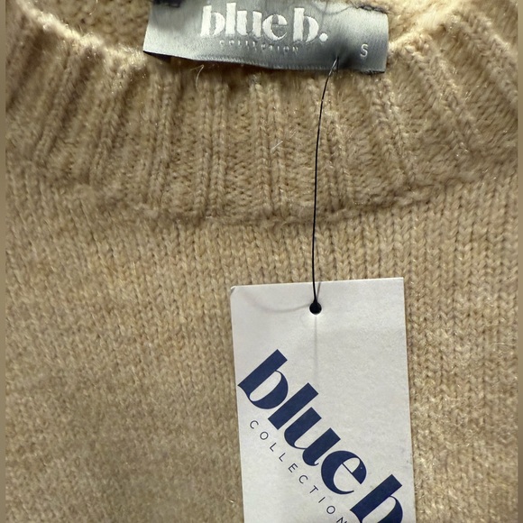 NWT Blue B fringe oatmeal cream sweater - Picture 5 of 5